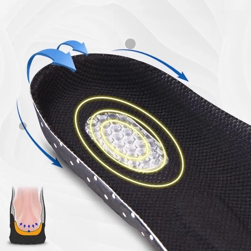 Popular Sports Insoles Breathable EVA Silicone Honeycomb Football Men's and Women's Leisure Military Training Running Insoles