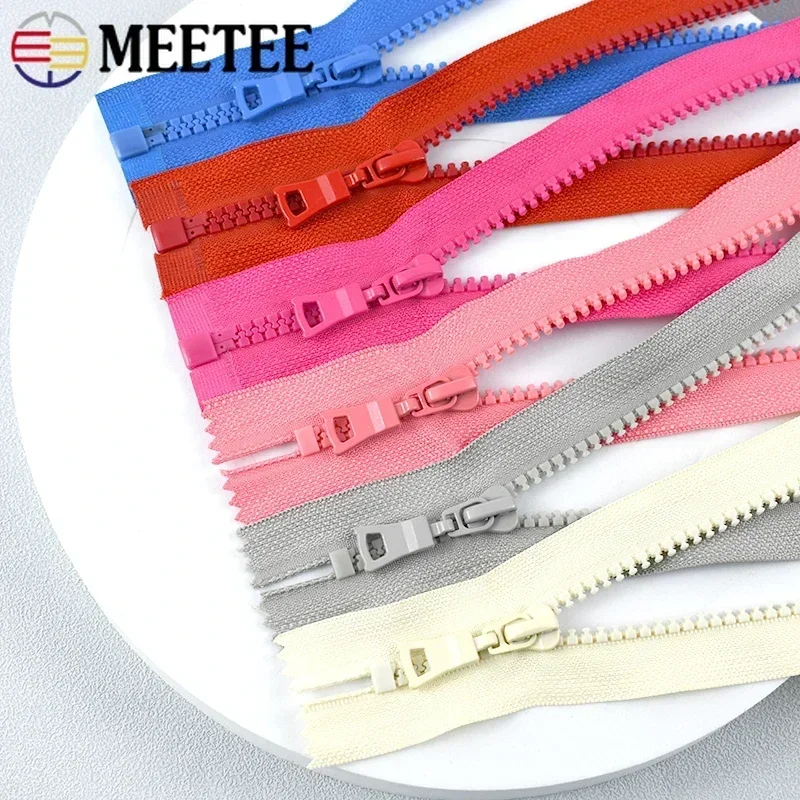 5Pc Meetee 5# Resin Zippers Close-End 15-25cm Open-End 30-80cm Zip Closure for Jacket Garment Bags Decor Zips Sewing Accessory