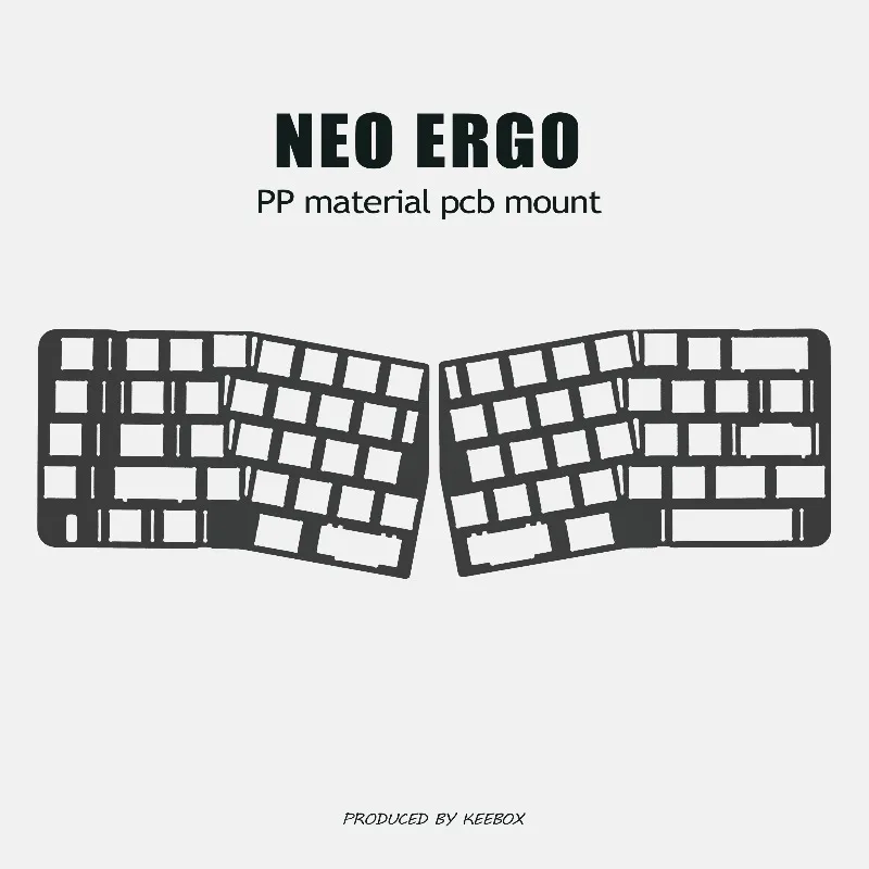 Neo Ergo Keyboard Positioning Plate Customized Aluminum PP PC Carbon Fiber Plate Game Office Mechanical Keyboard Accessories DIY