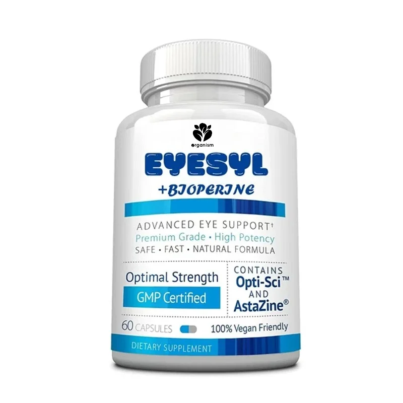 Eye support supplements - chromium picolinate, taurine, lutein, zeaxanthin, cranberry BioPerine， 60 capsules