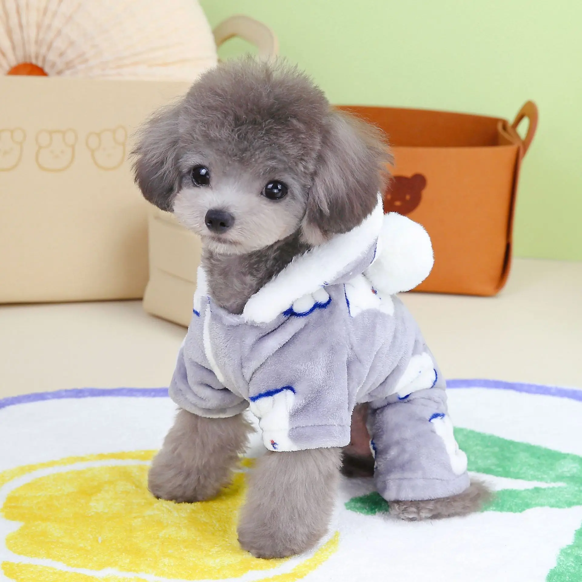 1pc Pet Dog Clothes Cute Soft Warm Fleece Dogs Jumpsuits Pet Clothing for Small Dogs Puppy Cats Hoodies Costume Coats