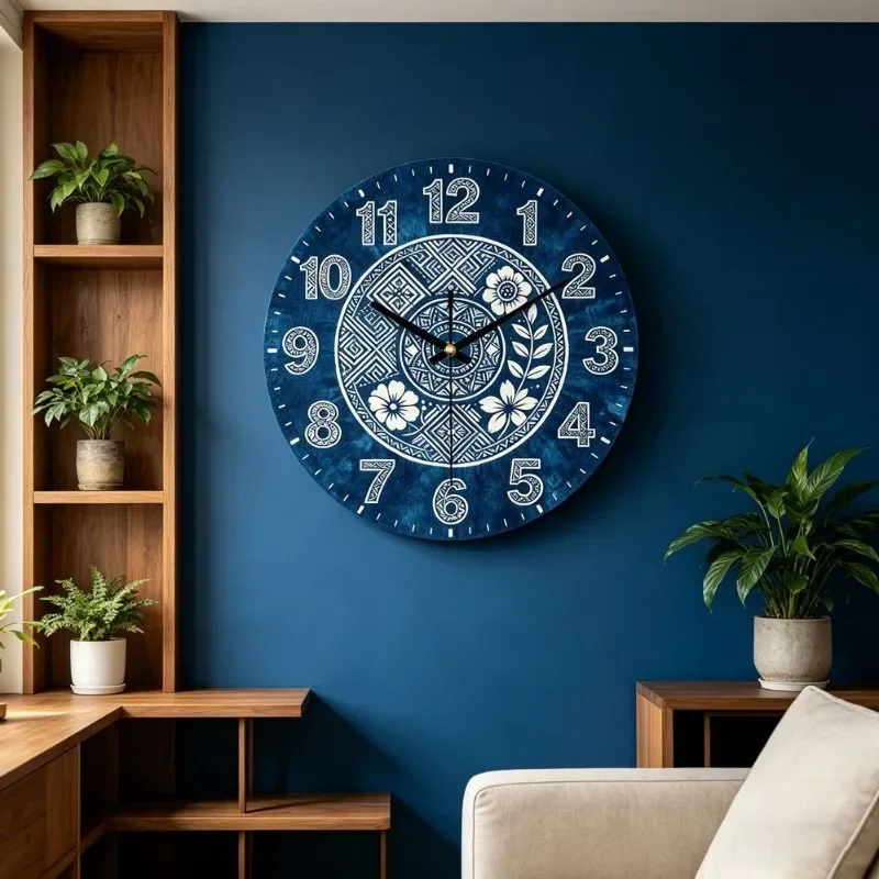 Noiseless Wall Clocks Retro Luxury Art Living Room Hallway Wall Clocks Elegant Aesthetic Rooms Bedroom Decoration Furniture