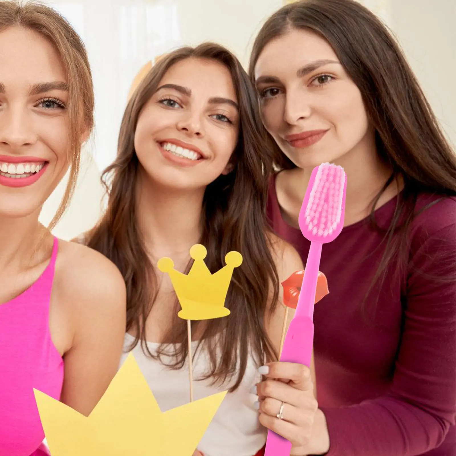 

Огромная зубная щетка-реквизит: забавная декоративная щетка для дня рождения, реквизит для фотосессий, комедийное украшение для вечеринок