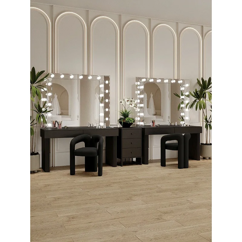 Special dressing table for wall-mounted studio Mirror Wedding shop Beauty salon Embroidery Eyebrow makeup table