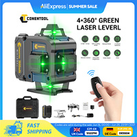 CONENTOOL Laser Level 4D 16 Lines Laser Green Line Self-leveling 360° Horizontal Vertical Cross Light Measure Professional Laser