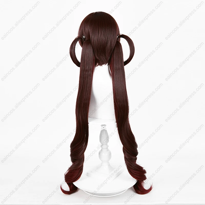 Parrucca cosplay Lantern Rite HuTao Parrucche lunghe coda di cavallo da 86 cm Capelli sintetici resistenti al calore Halloween