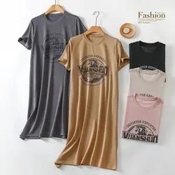 Casual Loose Dress Short sleeves Summer Sports T-shirt dresses Plus size  women's clothing Fashion streetwear