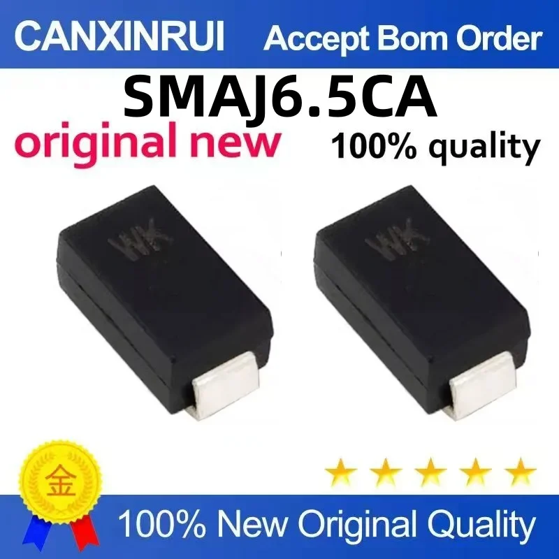 

(5-100 pieces)Bidirectional SMAJ6.5CA-E3/61 SMAJ6.5CA silk screen WK DO-214AC