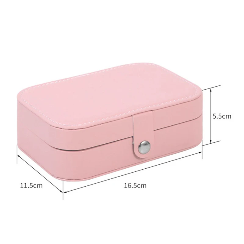 Portable Travel Jewelry Box Necklace Earrings Ring Jewelry Organizer Display Pu Leather Storage Large Capacity Jewelry Case