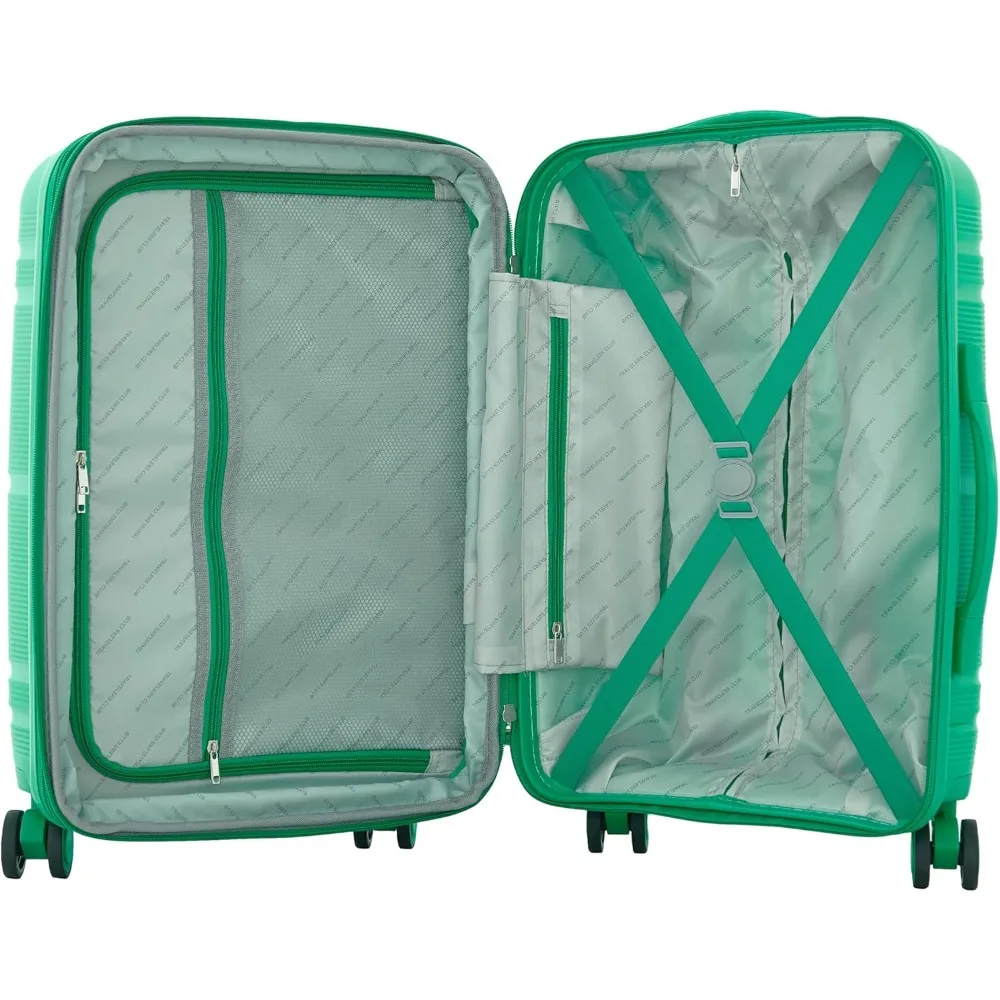 Erweiterbares Hardside Spinner Handgepäck, leichter 20-Zoll-Reisekoffer mit 360° °   Räder für einfaches Reisen