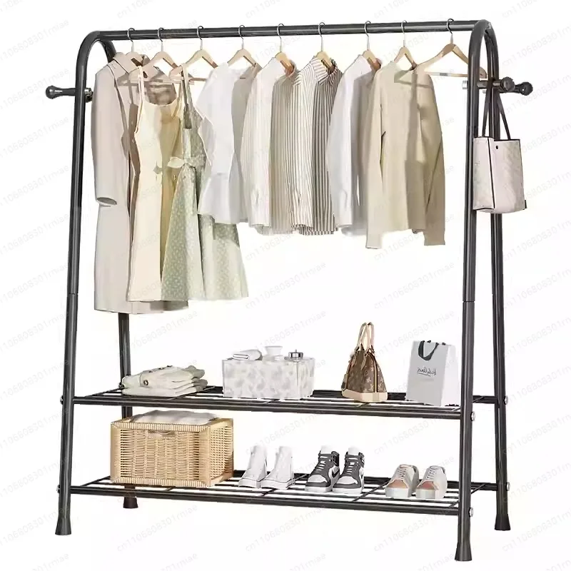 

Напольная вешалка для одежды в спальню, скандинавская система хранения, стойка для одежды, крючки, полка, органайзер для хранения, прикроватная тумба