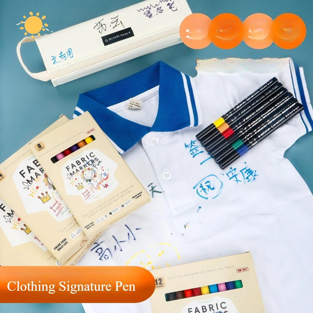 6/8/12/24/30 ألوان أقلام خطاط (ماركر) من القماش مقاوم للماء علامات ملونة القلم للفنان روك اللوحة الزجاج السيراميك النسيج لتقوم بها بنفسك بطاقة القلم