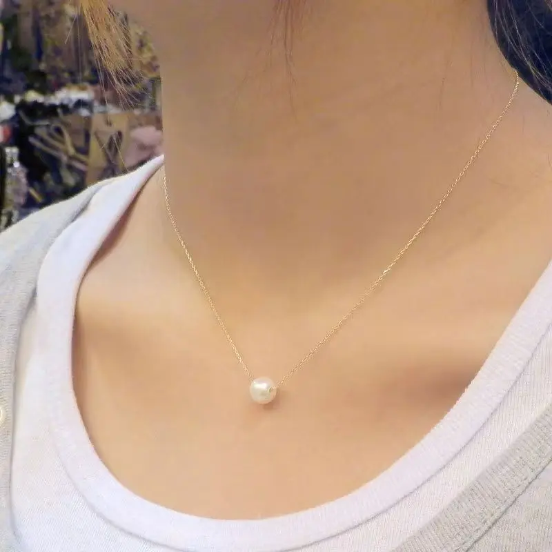 N134 Hot Selling Style Fashion Cheap Super Sweet imitation Pearl Ball Droplets Pendants necklaces Jewelry Accessories For Women