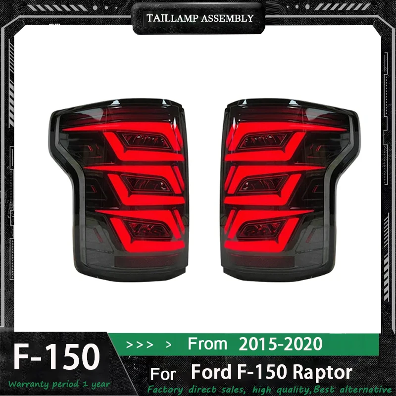 

Car Lights For Ford Raptor F150 F-150 2015-2021 Full LED Taillight Assembly Upgrade Bifocal 3 Lens DRL Lamp Tool Accessories