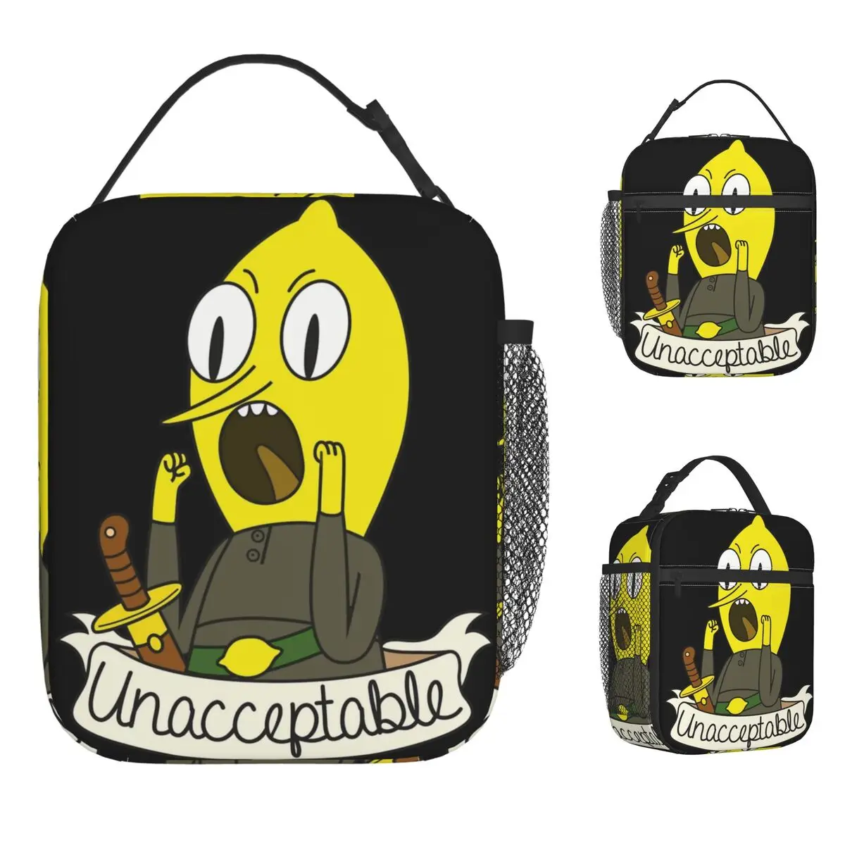 

Lemongrab Сумка для обеда Повседневная коробка для завтрака для детей Путешествия Портативная сумка-холодильник Водонепроницаемая термосумка с принтом