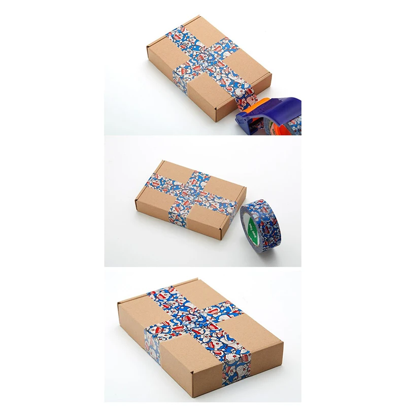 4.5cmx100M Doraemon Adhesive Tape Anime Box Carton Sealing Packing Tape DIY Mounting Fixing Tape Cute Adhesive Tapes Accessories