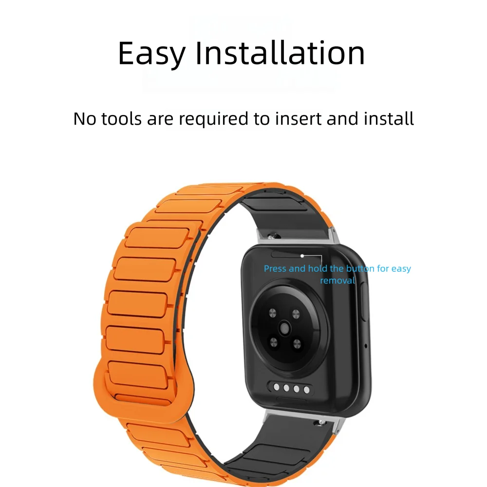 Sport Magnetic Band For OPPO Watch 3 3Pro Armor Style Skin-friendly Silicone Quick Release Replacement Adjustable Watch Strap