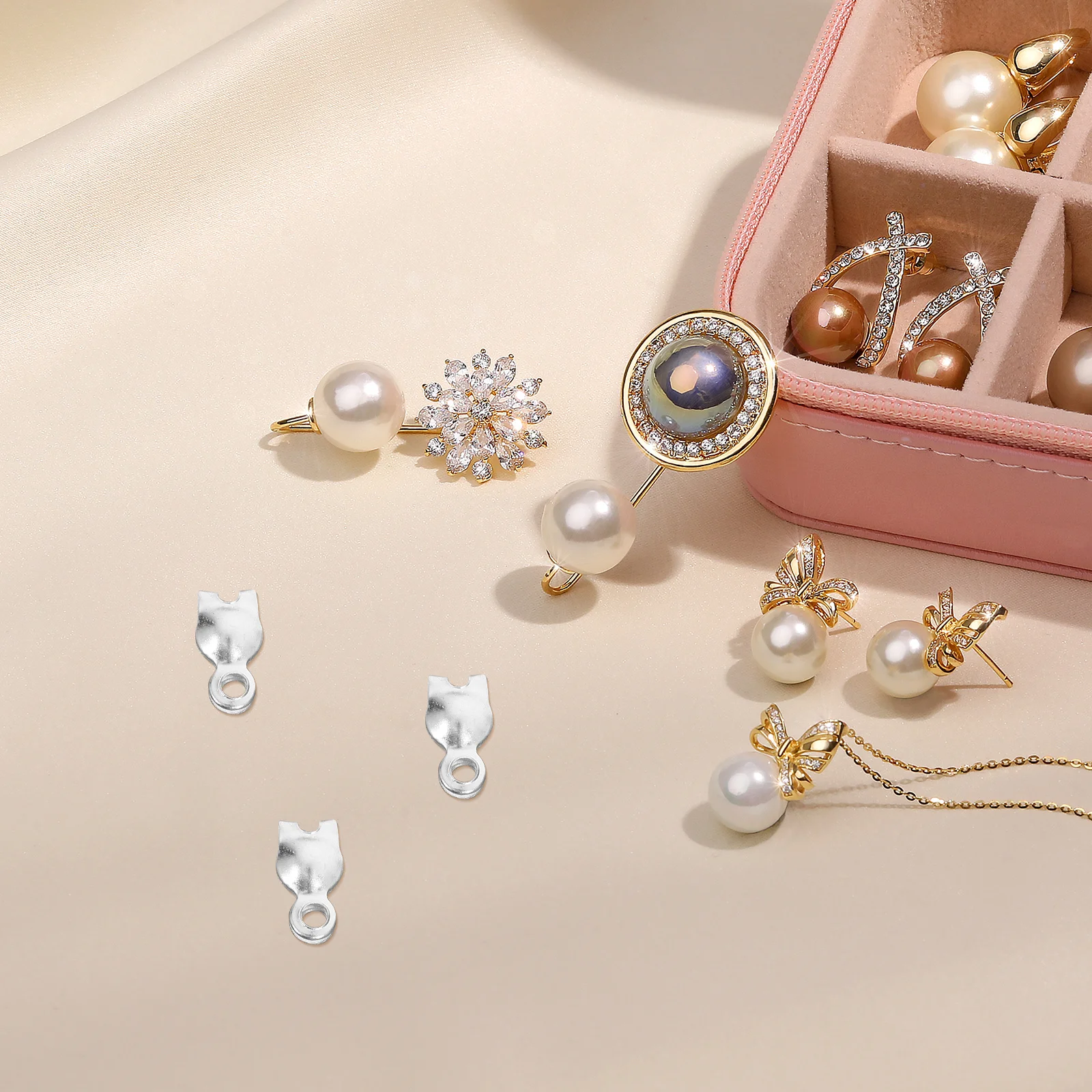 

500Pcs Beads Caps for Jewelry Making DIY Lightweight Alloy Bead Endcaps Bracelet Necklace Bead Endcaps Metal Embellishments