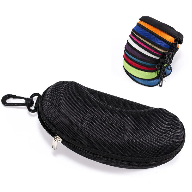

Glasses Case Zip Portable EVA with Carabiner Hook Colorful Sunglasses Hard Case Zipper Eyeglasses Protector Sunglass Box Holder