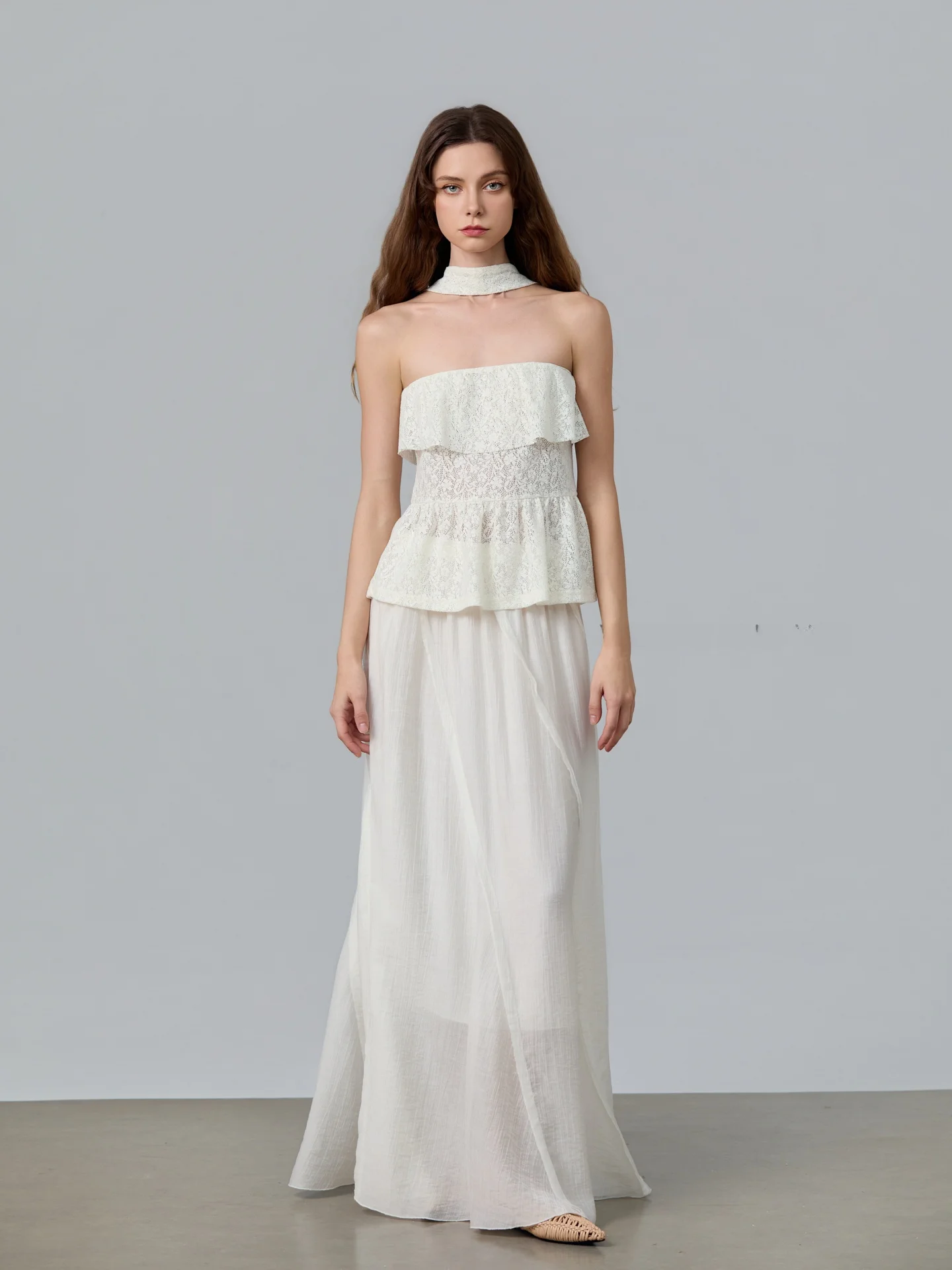 

Оригинальный дизайн, двухслойный кружевной топ без бретелек, белый жилет, женская модная дышащая майка с коротким рукавом YOU ME AND HER