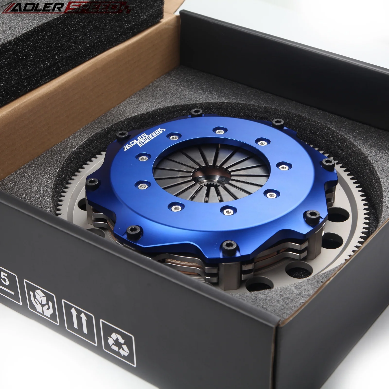 

ADLERSPEED 8.5" inch 215mm Racing Clutch Twin Disc Kit for Subaru WRX STI Impreza /Legacy GT Spec B 2.5L DOHC 4cyl EJ257 6-speed