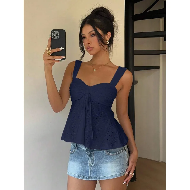 

Women's Strapless Vest J 50980 Top Quality Cross-Border Style Fashionable Ladies' Sleeveless Crop Top for Spring