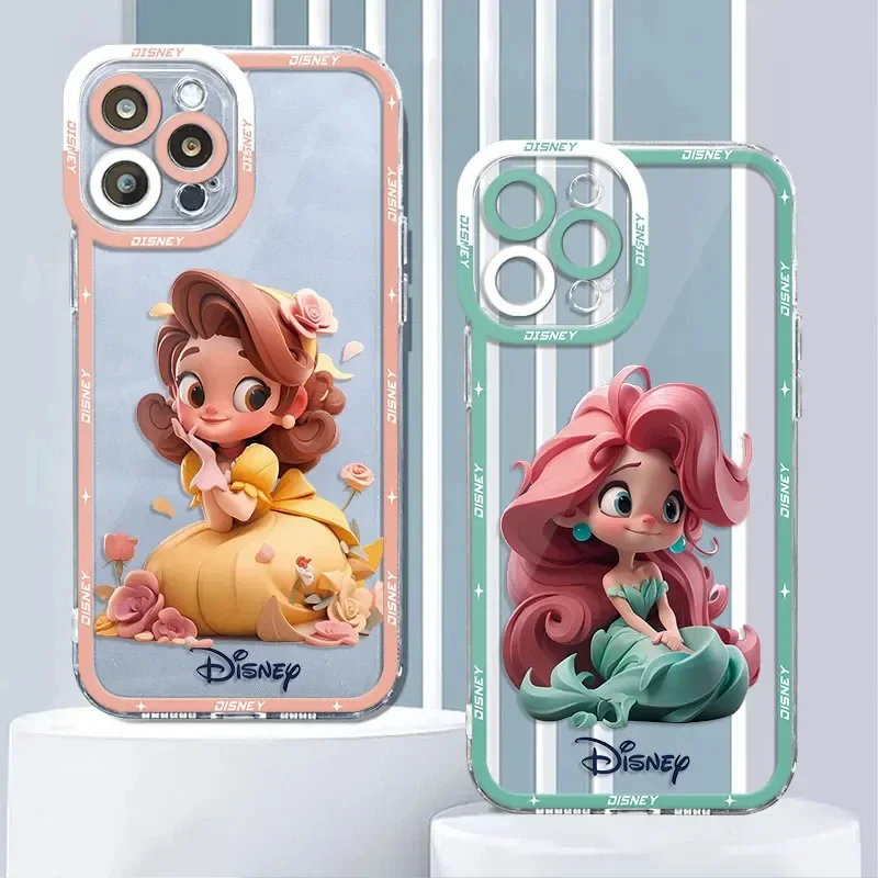 Disney Rapunzel Princess Clear Phone Case For iPhone 15 14 13 12 11 Pro Max Mini XS XR X 7 8 Plus Luxury Shockproof Soft Cover