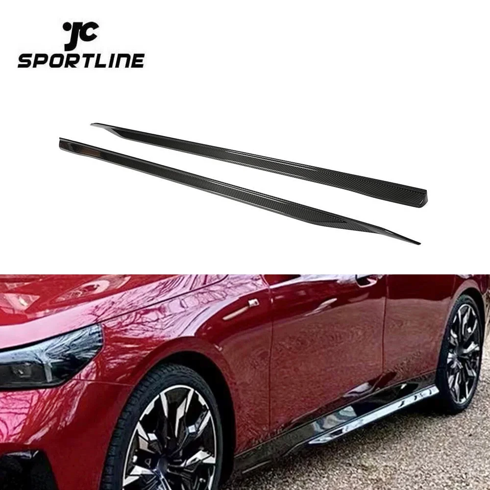 Genuine Carbon Fiber I5 M60 Side Skirt Extension Add On Under Plate For BMW 5 Series I5 G60 M Sport X Drive Electric 2024+