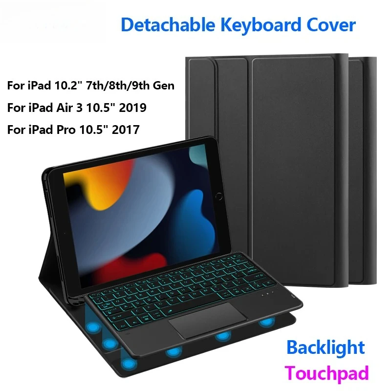 Keyboard Case For iPad 9th 8th 7th Gen 10.2 Inch iPad Pro 10.5 2017 Air 3 10.5