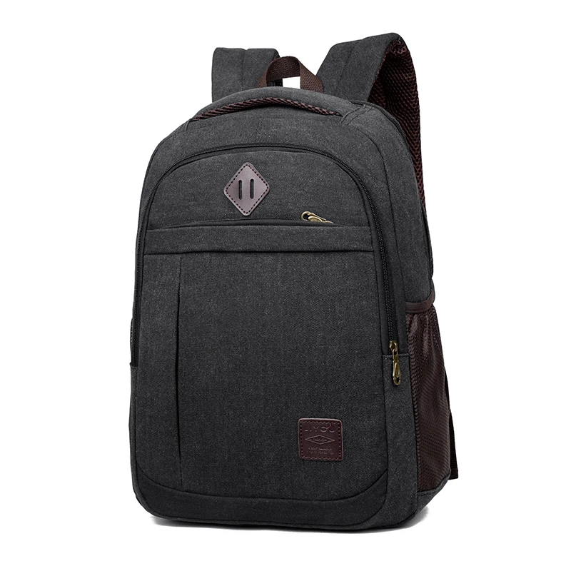 Homens lona mochila masculino portátil faculdade estudante sacos de escola para adolescente do vintage mochila casual viagem daypack