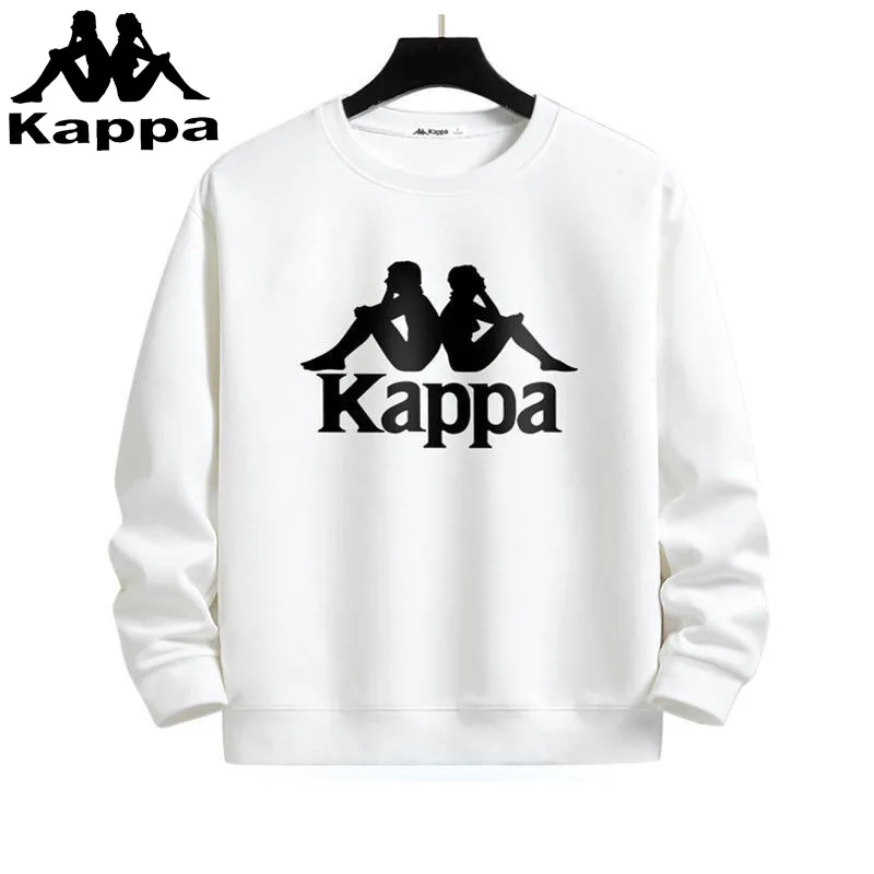 Kappa New Autumn Winter Sweatshirts For Men And Women Clothing Sports Loose Pullovers Couples Round Neck Plus Velvet Sweatshirts