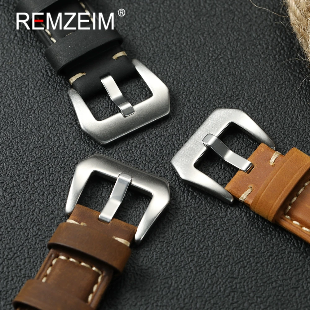 مجنون الحصان جلد طبيعي الساعات 20 مللي متر 22 مللي متر 24 مللي متر 26 مللي متر شريط للرسغ عالية الجودة جلد البقر حزام الساعات ساعة اكسسوارات