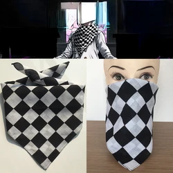 Anime Ouma Kokichi Vierkante Sjaal Wrap Cosplay Kostuum Accessoires 55X55Cm Zeldzaam Handgemaakt