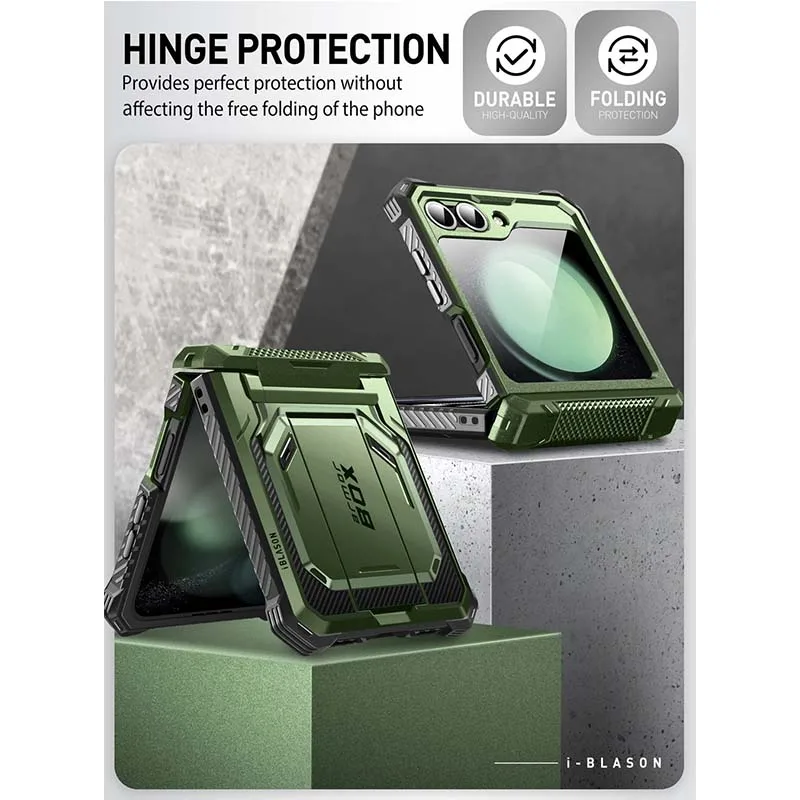 I-BLASON For Samsung Galaxy Z Flip 7 FE/6/5 Case Armorbox Pełna ochrona Wojskowe etui na telefon z osłoną ekranu i stojakiem — zdjęcie produktu 6
