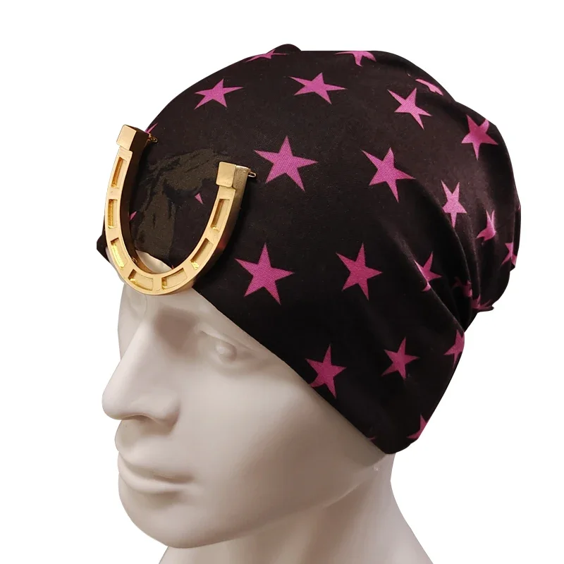 Topi Cosplay Anime Jo Bizarre Adventure Steel Ball Run Johnny Joestar topi syal kostum JO Jonathan topi tabir surya dengan ornamen