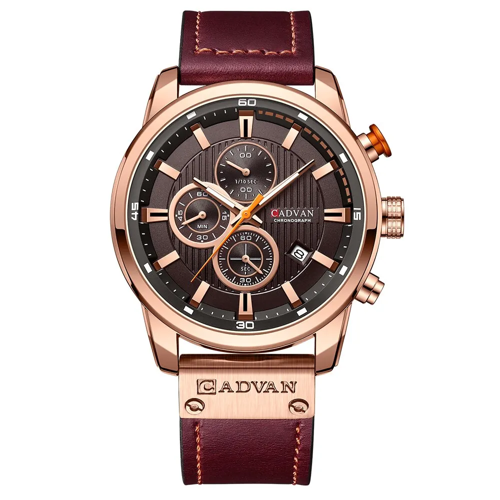 CADVAN Fashion Date Quartz Men orologi Top Brand Luxury orologio maschile cronografo Sport orologio da polso da uomo