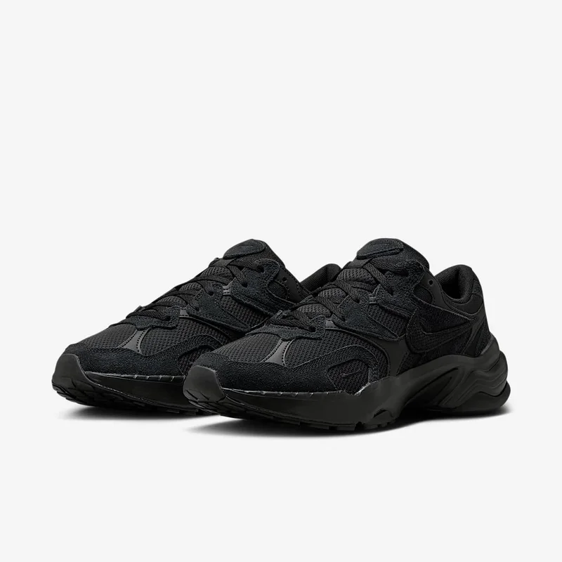 

Nike's New Wear-Resistant, Strong Grip, Lightweight, Comfortable Everyday Commuting Women's Retro Running Shoes Al8, Comfortable, Durable, High-Quality Suede and Mesh Combination, Lightweight Sports Dad Shoes, All-Black Color, Low-Key, High-End, Simple, V
