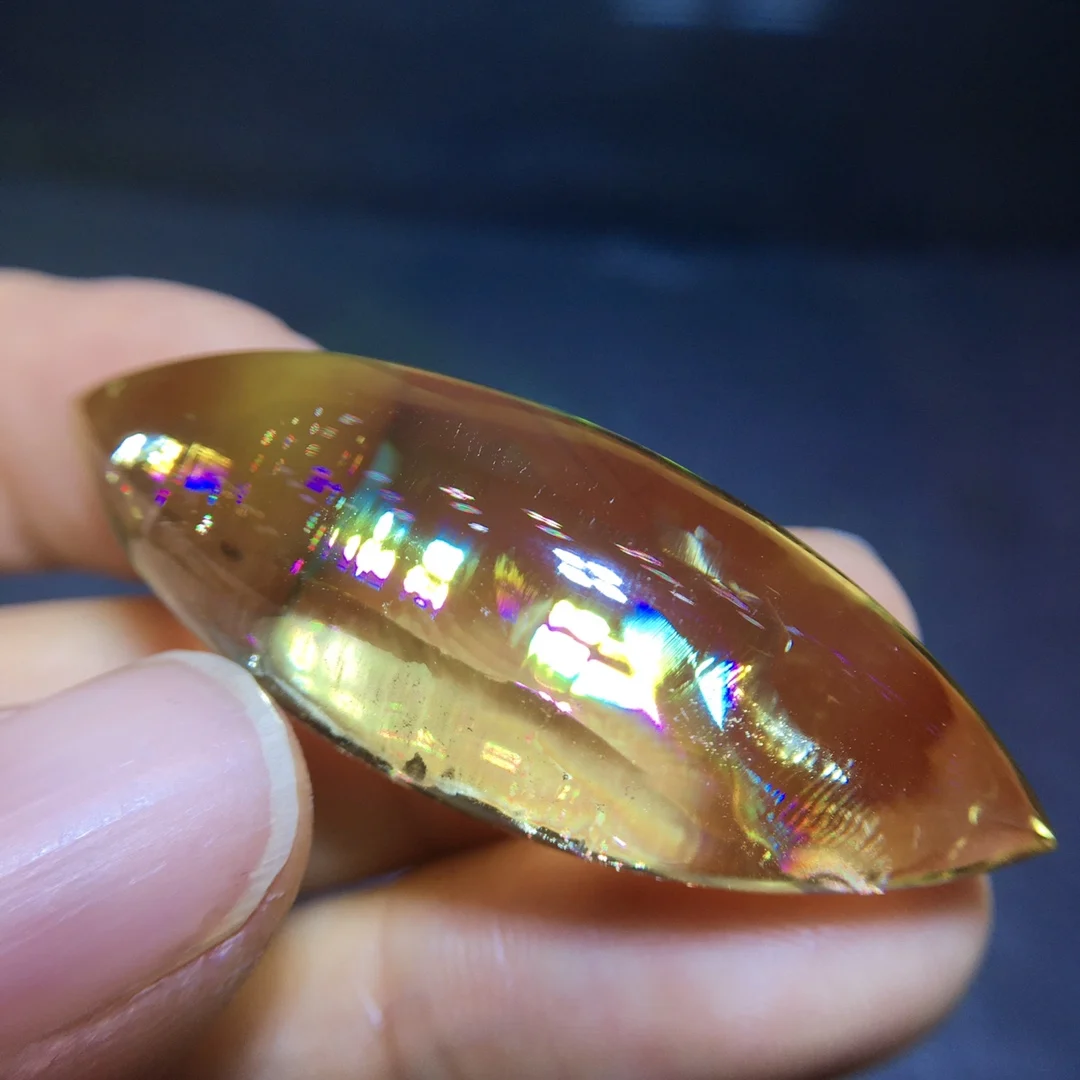 

Natural Yellow Citrine Quartz Women Men Pendant 46.8/17.6/14.3MM Wealthy Rare Bead Necklace Jewelry AAAAA