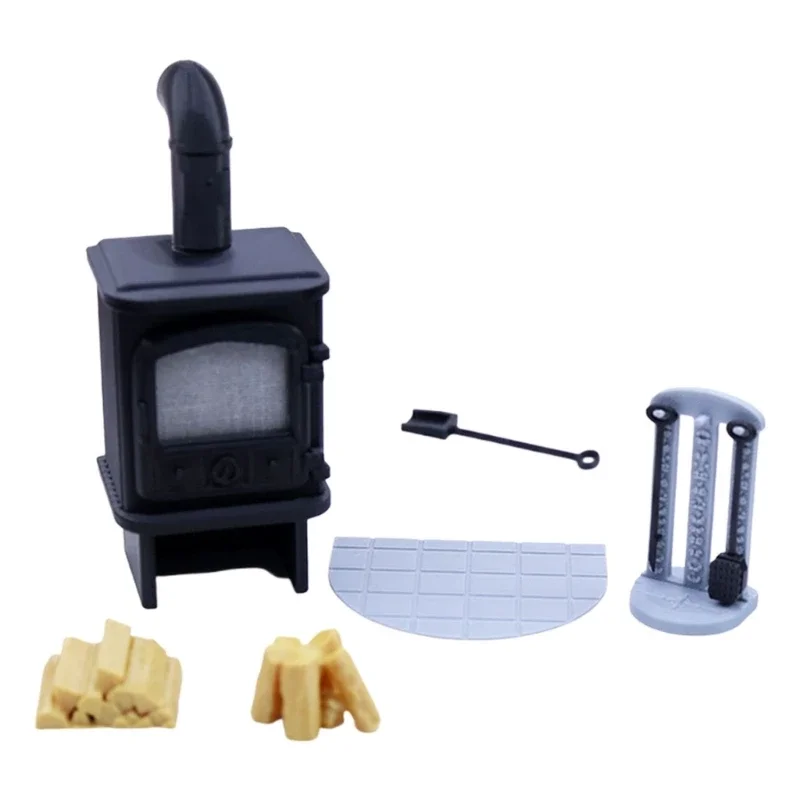 

Doll House Zakka Model Realistic Dollhouses Fireplaces Realistic Home Scene Decoration 1:12 Model Mini Size Toy 15UB