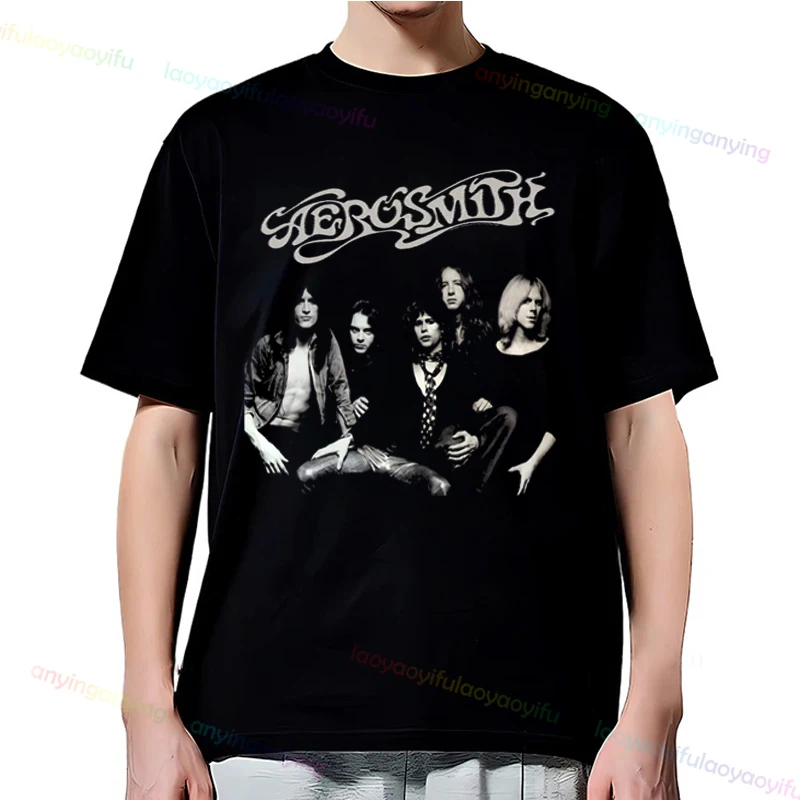 Men Women -Aerosmith- Concert Rock & Roll Band Graphic Shirts Apparel Vintage T Shirts Top Tee Clothes Graphic Printed