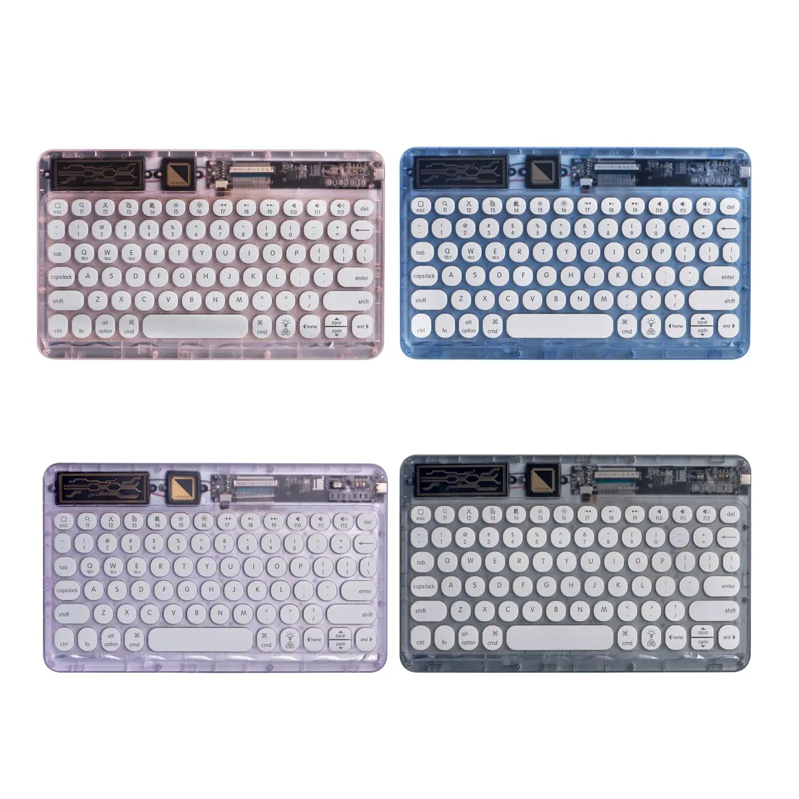 

Wireless Gaming Keyboard Mute Clear Rechargeable Backlit Mechanical Keypad