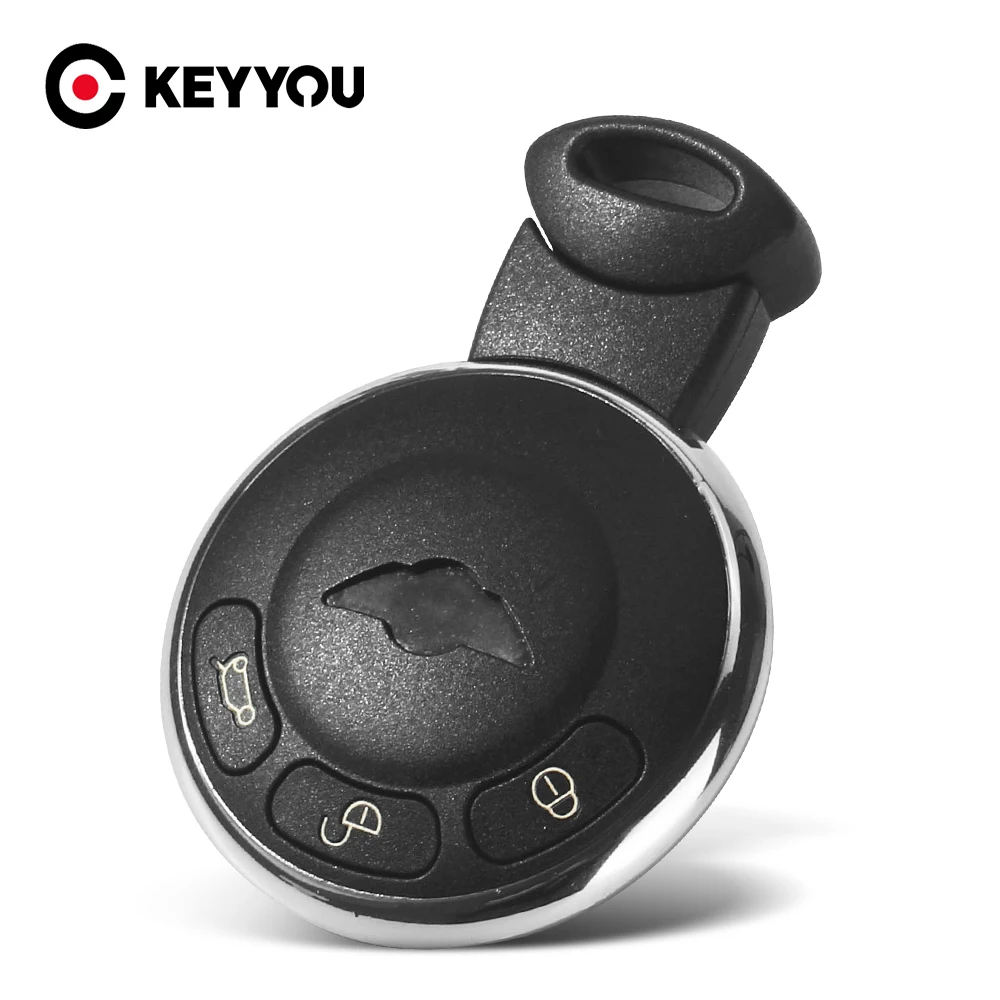 KEYYOU Neue Ersatz-Fernbedienung mit 3 Tasten, Smartcard-Autoschlüsselgehäuse für BMW Mini Cooper R56 2007–2014, ohne Logo