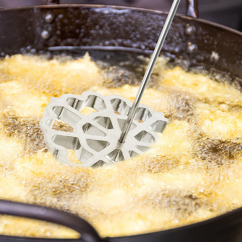 

2pcs Home Fried Snack Spoon Achappam Mold Bunuelos Cookie Maker Tool Rosette Iron Set For Oil Cakes Waffles Swedish Timbale