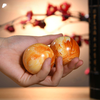 1pcs Amber Beeswax Sphere Ball Massage Ball Resin Crystal and Handball Sphere Elderly Middle-aged Healing Crystal Sphere Fitness