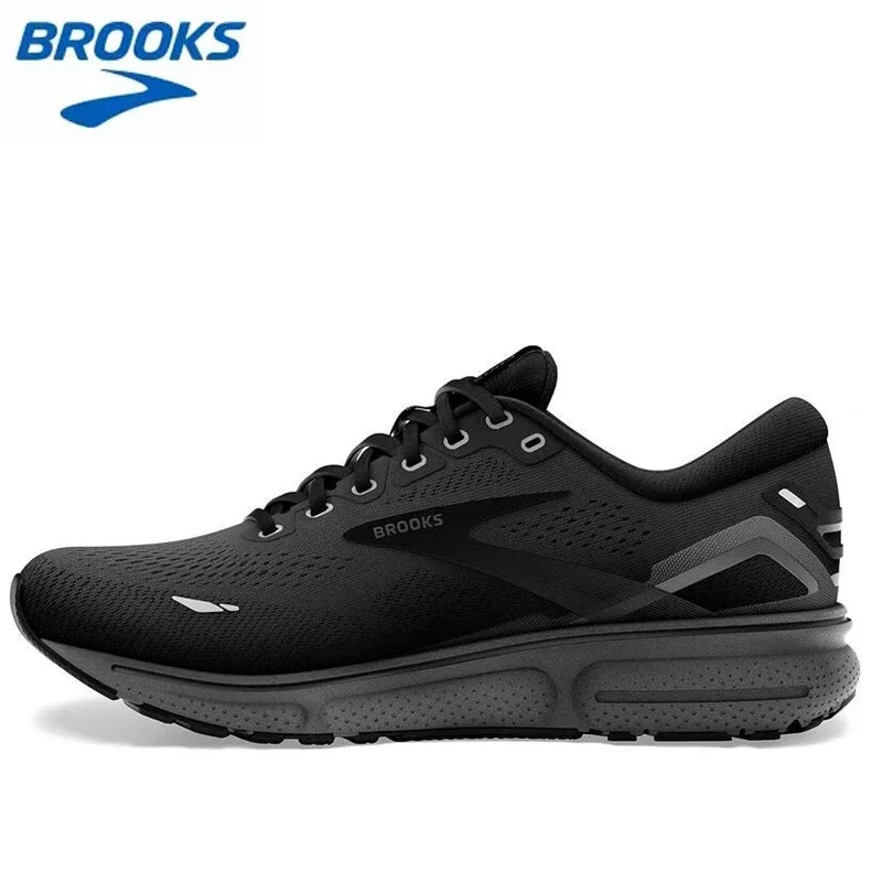 BROOKS Ghost 15 Black Ebony Running Shoes Women Men Long-Distance Road Sport Training Casual Sneakers