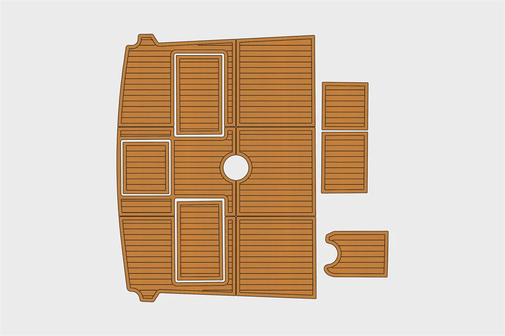 Eva foam Fuax teak seadek marine floor For 1989-1991 Buddy Davis 47 SF Cockpit 1/4