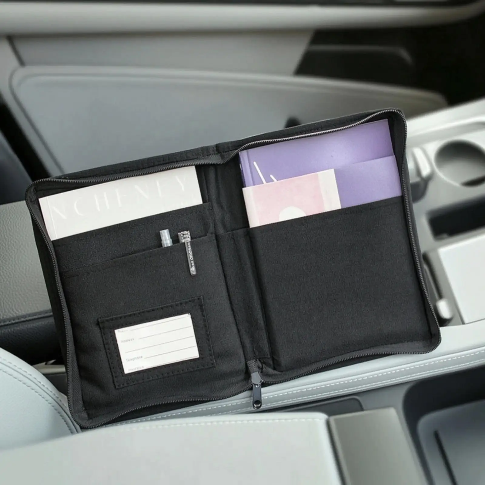 Automobile Document Holder Car Registration Card Case Oxford Pouch for Insurance Papers and Vehicle Manuals