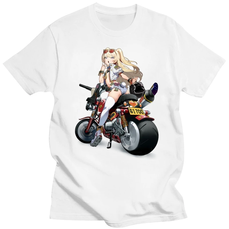 Anime Blue T-Shirt Event Comic Graphic Locomotive T-Shirt Men's and Women's Street Casual Fashion T-Shirt Summer Kawaii