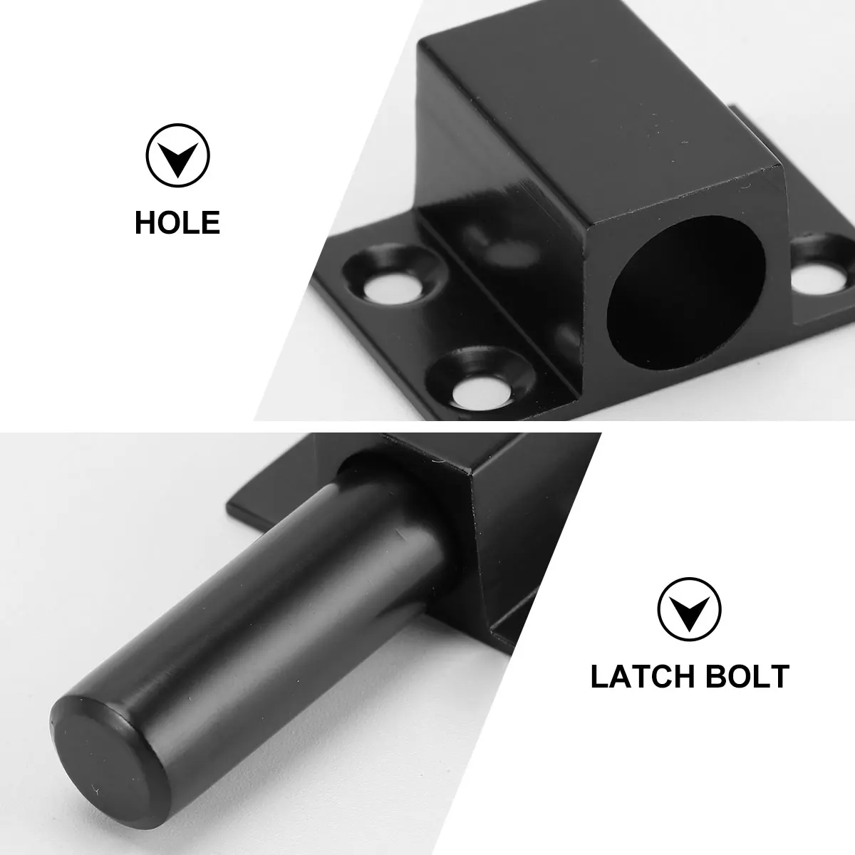 

Door Lock Anti-theft Resilient Bolt Latch Aluminum Barrel Bolts for Doors Home Security Locks Adjustable Black Travel