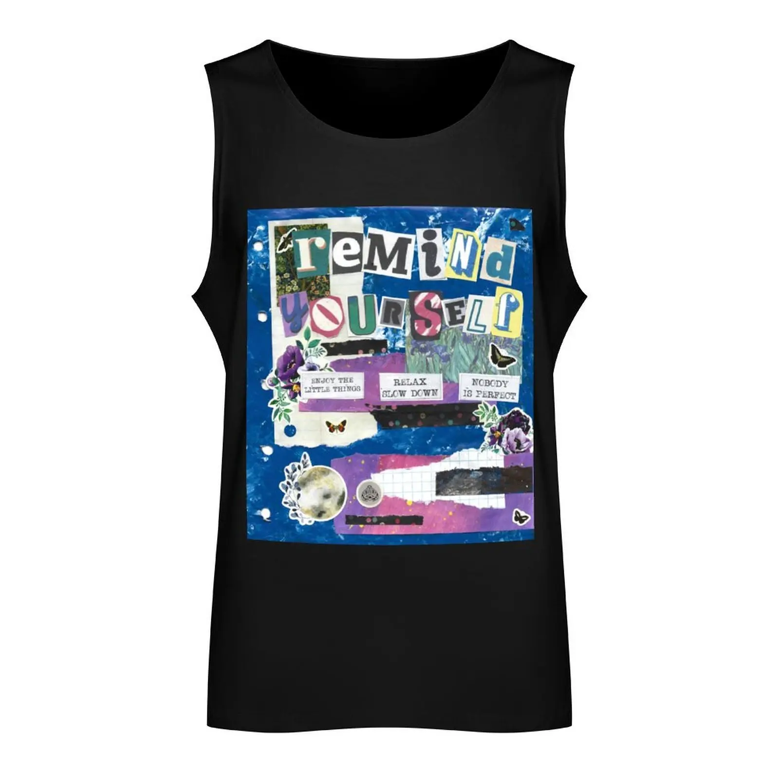 Remind Yourself Collage Tank Top sexy clothes men Men's summer clothes 2024 Men's gym clothing